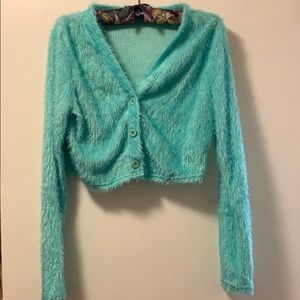 Fuzzy, soft, cropped sweater/top.  Size XS-Small